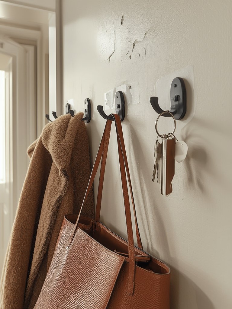 Utility Hooks: 7 Ultimate Steps For An Amazing Organization Solution In 2026 2 damage free hooks for easy removal from painted wall