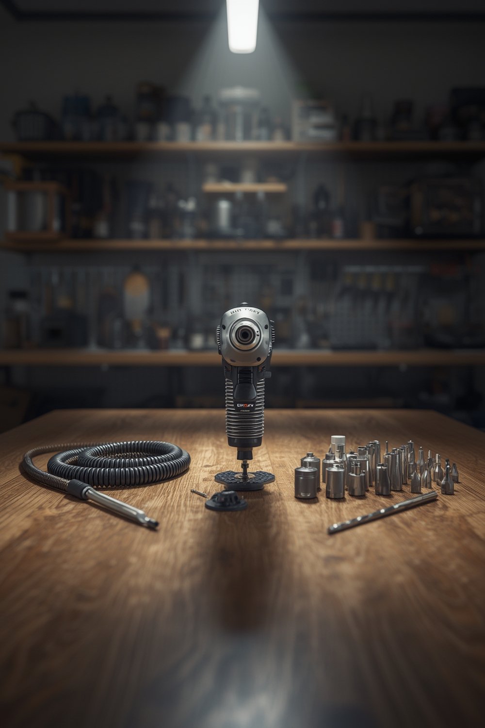 rotary tool cutting through thick branch