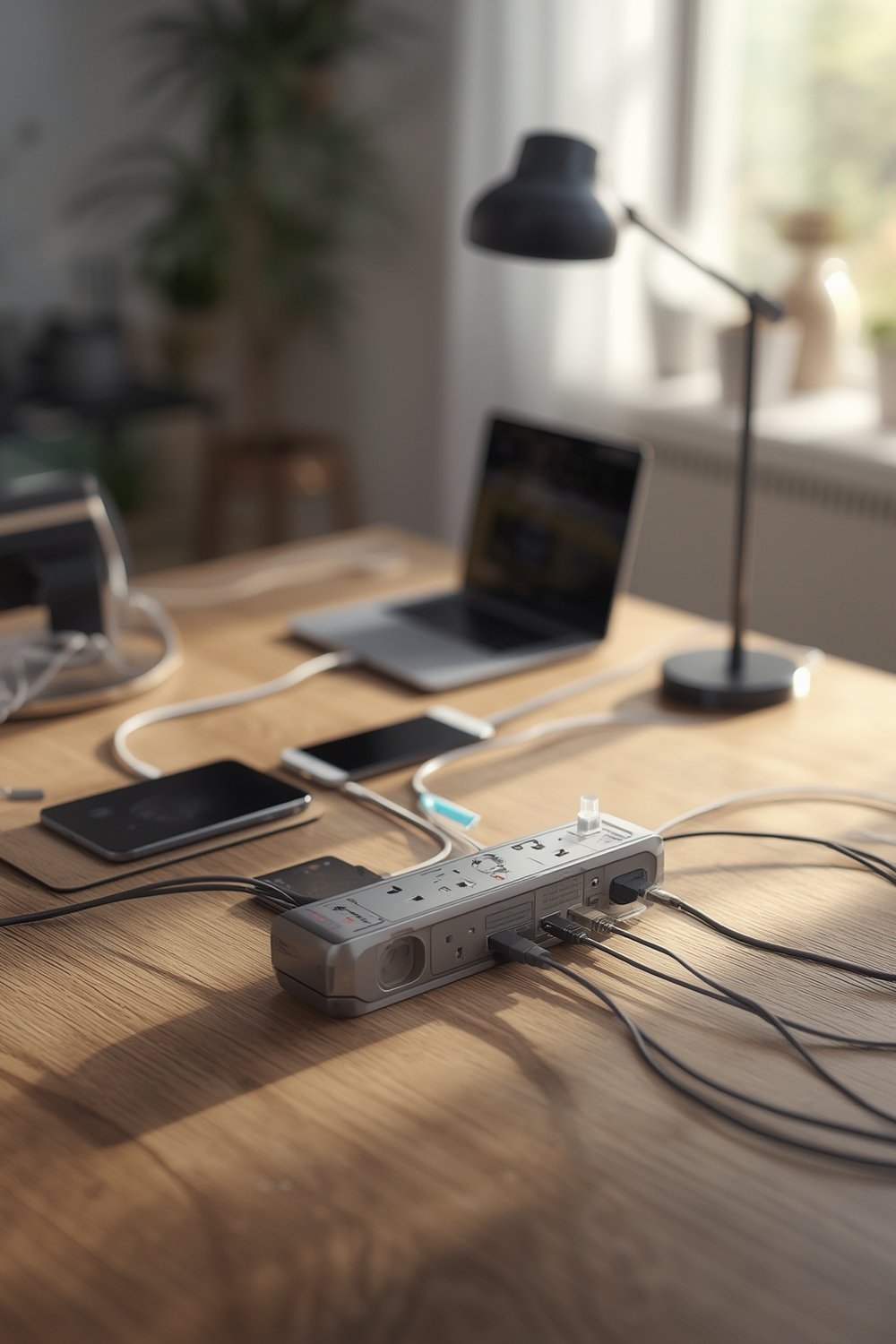 surge protector in home office